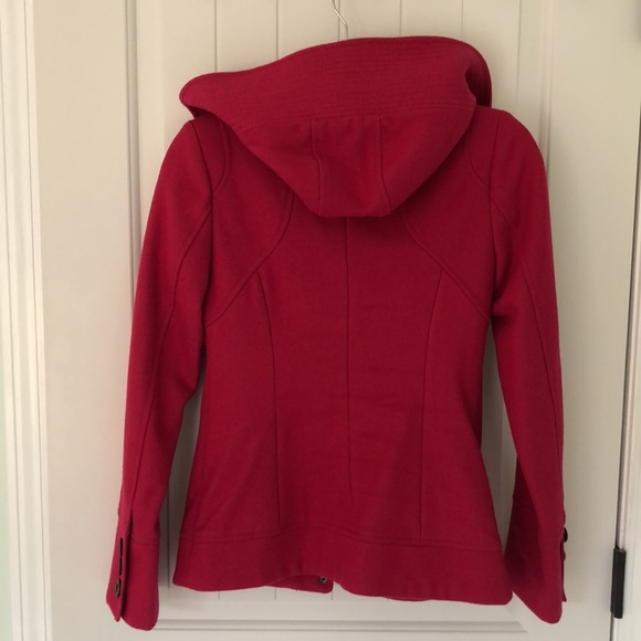 Guess size XS wool hot pink zippered toggle coat - Picture 5 of 12